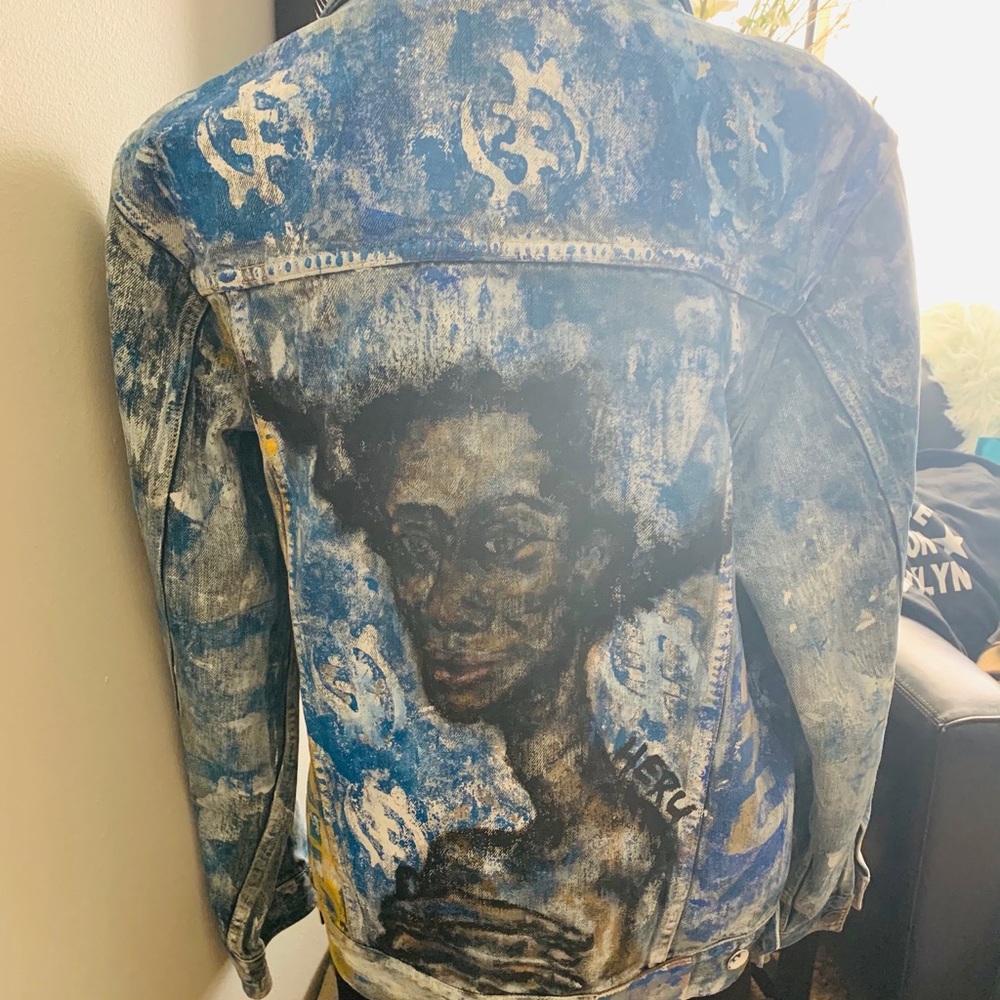 Hand painted jean jacket